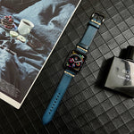 Genuine Leather Watchband For Apple Watch Series, 7 41mm / 6&SE&5&4 40mm / 3&2&1 38mm, 7 45mm / 6&SE&5&4 44mm / 3&2&1 42mm