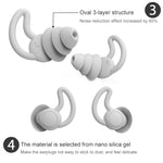 iMeBoBo A1 Shark Fin Version Nano Silicone Sleeping Noise Reduction Earplugs, Two Layer, Three Layer
