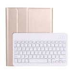 A11BS Lambskin Texture ultra-thin Bluetooth Keyboard Leather Case with Pen Holder & Backlight, A11BS