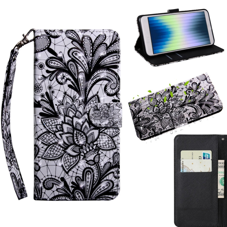 3D Painting Pattern Coloured Drawing Leather Phone Case, For iPhone SE 2022