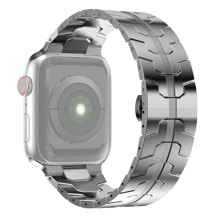 Steel Watchband For Apple Watch Series, 7 41mm / 6&SE&5&4 40mm / 3&2&1 38mm, 7 45mm / 6&SE&5&4 44mm / 3&2&1 42mm