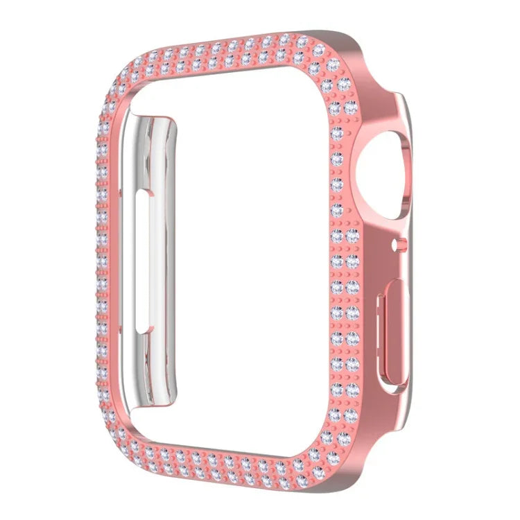 Double-Row Diamond PC Watch Case For Apple Watch Series, 7 41mm, 7 45mm