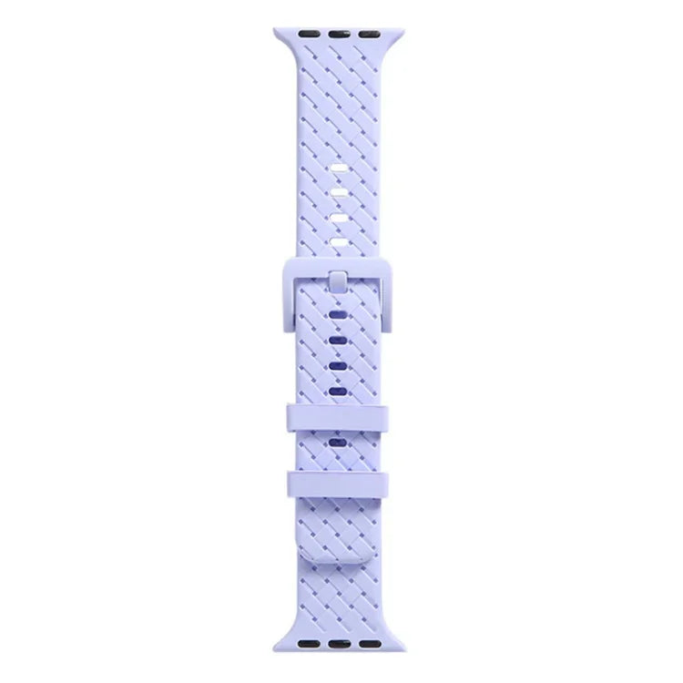 Braided Texture Silicone Watchband For Apple Watch Series, 7 41mm / 6&SE&5&4 40mm / 3&2&1 38mm, 7 45mm / 6&SE&5&4 44mm / 3&2&1 42mm