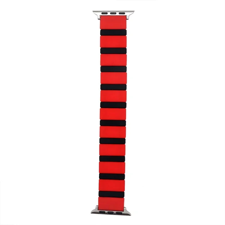 Silicone Splicing Watchband For Apple Watch Series, 7 41mm / 6&SE&5&4 40mm / 3&2&1 38mm, 7 45mm / 6&SE&5&4 44mm / 3&2&1 42mm