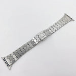 Oak Three Strains Metal Watchband For Apple Watch Series, 7 41mm / 6&SE&5&4 40mm / 3&2&1 38mm, 7 45mm / 6&SE&5&4 44mm / 3&2&1 42mm