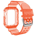 Transparent Watch Band For Apple Watch Series 8&7 45mm / SE 2&6&SE&5&4 44mm / 3&2&1 42mm(Transparent Brown), 7 41mm / 6&SE&5&4 40mm / 3&2&1 38mm, 7 45mm / 6&SE&5&4 44mm / 3&2&1 42mm