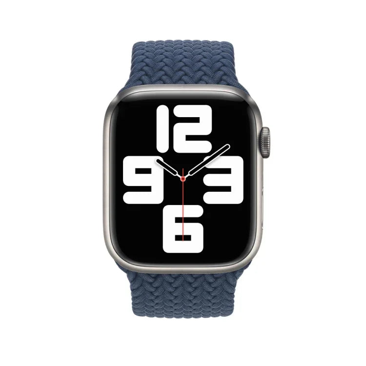 Nylon Braided Watch Band For Apple Watch Series 7 41mm / 6&SE&5&4 40mm / 3&2&1 38mm, 130mm, 145mm, 155mm