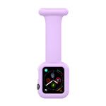Silicone Nurse Brooch Watch Band Case For Apple Watch Series, 7 41mm / 6&SE&5&4 40mm / 3&2&1 38mm, 7 45mm / 6&SE&5&4 44mm / 3&2&1 42mm
