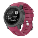Silicone Stainless Steel Buckle Watch Band, For Garmin Instinct 2S