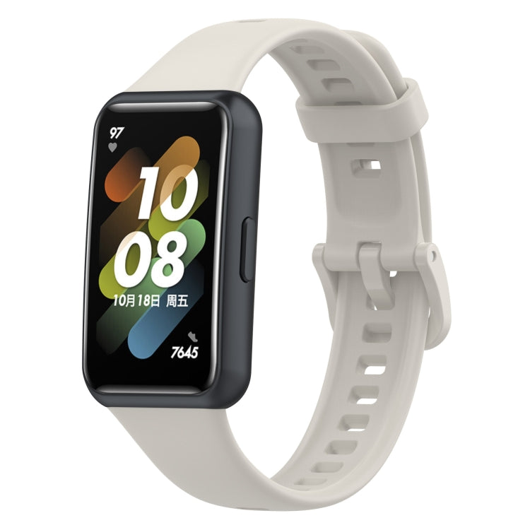 Metal Head Silicone Watch Band, For Huawei Band 7