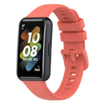 Metal Head Silicone Watch Band, For Huawei Band 7