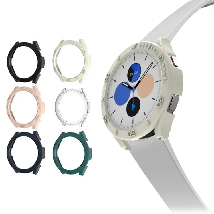 PC Frame Half-pack Watch Case with Scale, For Samsung Galaxy Watch4 40mm, For Samsung Galaxy Watch4 44mm