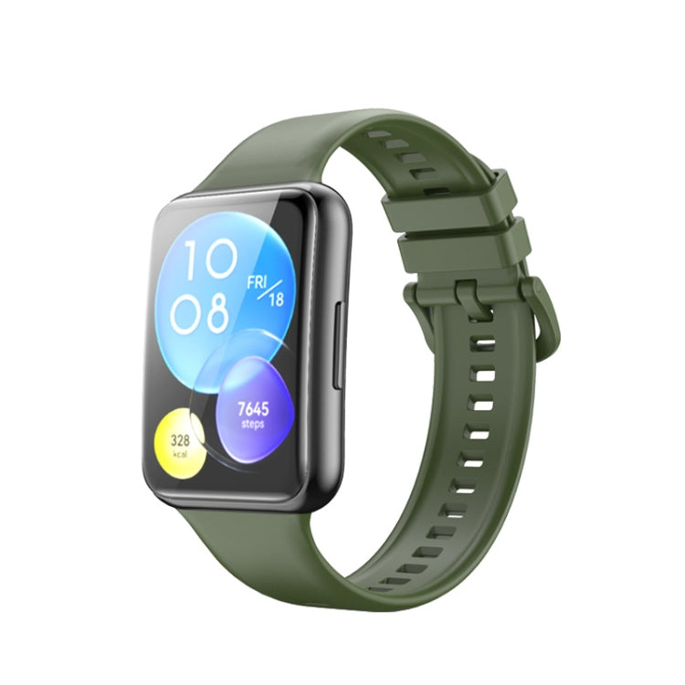 Solid Color Silicone Watch Band, For Huawei Watch Fit 2