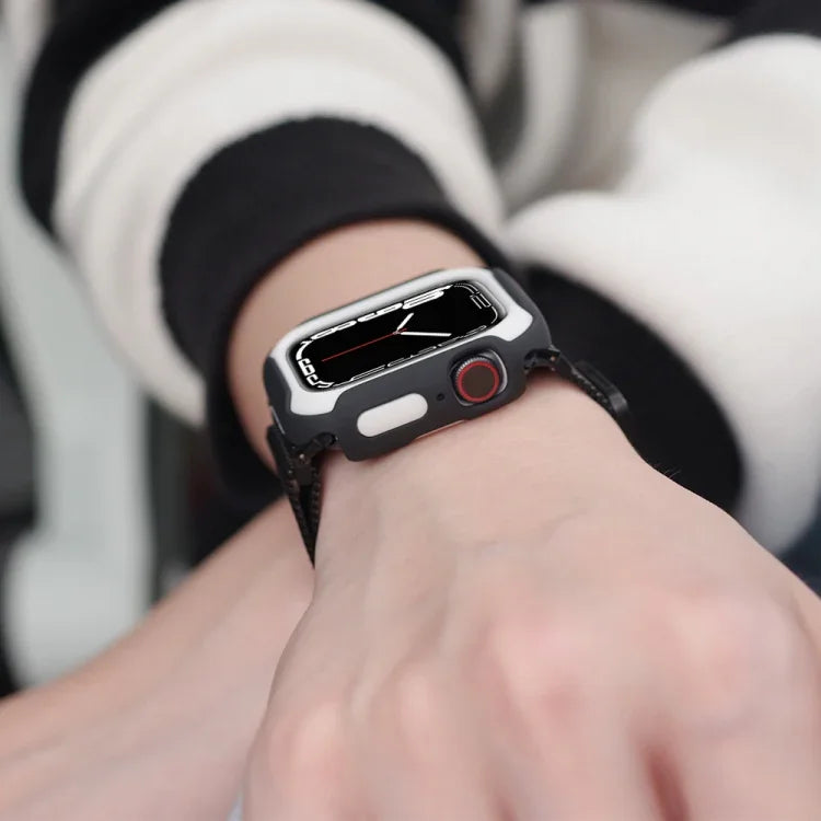 Detachable Two-color Watch Case For Apple Watch Series, 7 41mm / 6&SE&5&4 40mm, 7 45mm / 6&SE&5&4 44mm