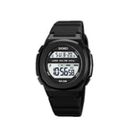 SKMEI 1821 Stainless Steel Buckle Silicone Strap Electronic Watch