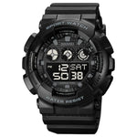 SKMEI 1857 Stainless Steel Buckle PU Strap Waterproof Electronic Watch