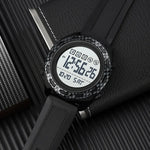 SKMEI 1872 Stainless Steel Buckle PU Strap Waterproof Electronic Watch, White, Black