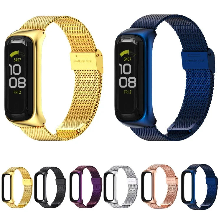 MIJOBS Milan Buckle Stainless Steel Watch Band, For Samsung Galaxy Fit 2