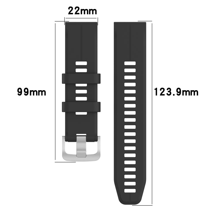 22mm Silicone Watch Band, For Garmin Forerunner 955 / 255 / 745
