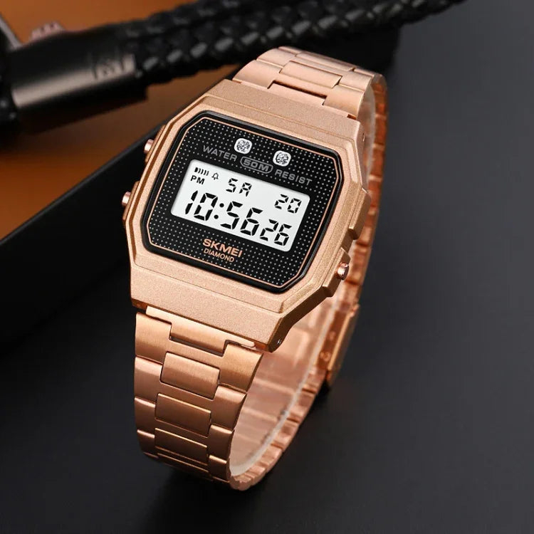 SKMEI 1952 Resin Mirror ABS Case Waterproof Electronic Watch