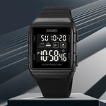 SKMEI 1960 Stainless Steel Buckle Silicone Strap Waterproof Electronic Watch, 1960 Black Gold, 1960 Black and White Machine, 1960 Black and Black Machine, 1960 Blue