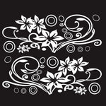 2 PCS/Set D-75 Flower Vine Pattern Car Modified Decorative Sticker, D-75