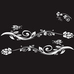 2 PCS/Set D-251 Butterfly Love Flowers Pattern Car Modified Decorative Sticker, D-251