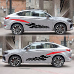 2 PCS/Set D-538 Checkered Totem Pattern Car Modified Decorative Sticker