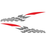 2 PCS/Set D-538 Checkered Totem Pattern Car Modified Decorative Sticker