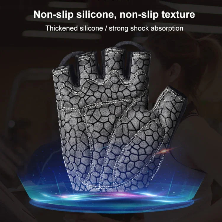 BOODUN 1096 Non-slip Wear-resistant Breathable Fitness Sports Silicone Gloves, S, M, XL