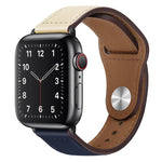 PU Leather Black Buckle Watch Band For Apple Watch Series, 7 45mm / 6&SE&5&4 44mm / 3&2&1 42mm, 7 41mm / 6&SE&5&4 40mm / 3&2&1 38mm