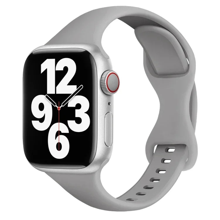 Small Waist Butterfly Buckle Watch Band For Apple Watch Series, 7 45mm / 6&SE&5&4 44mm / 3&2&1 42mm, 7 41mm / 6&SE&5&4 40mm / 3&2&1 38mm