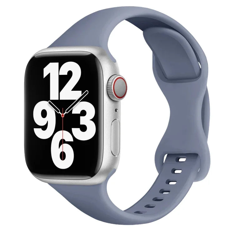 Small Waist Butterfly Buckle Watch Band For Apple Watch Series, 7 45mm / 6&SE&5&4 44mm / 3&2&1 42mm, 7 41mm / 6&SE&5&4 40mm / 3&2&1 38mm