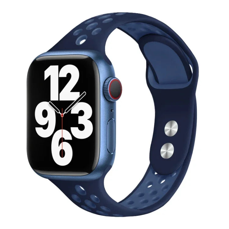 Double Nail Small Waist Watch Band For Apple Watch Series, 7 45mm / 6&SE&5&4 44mm / 3&2&1 42mm, 7 41mm / 6&SE&5&4 40mm / 3&2&1 38mm