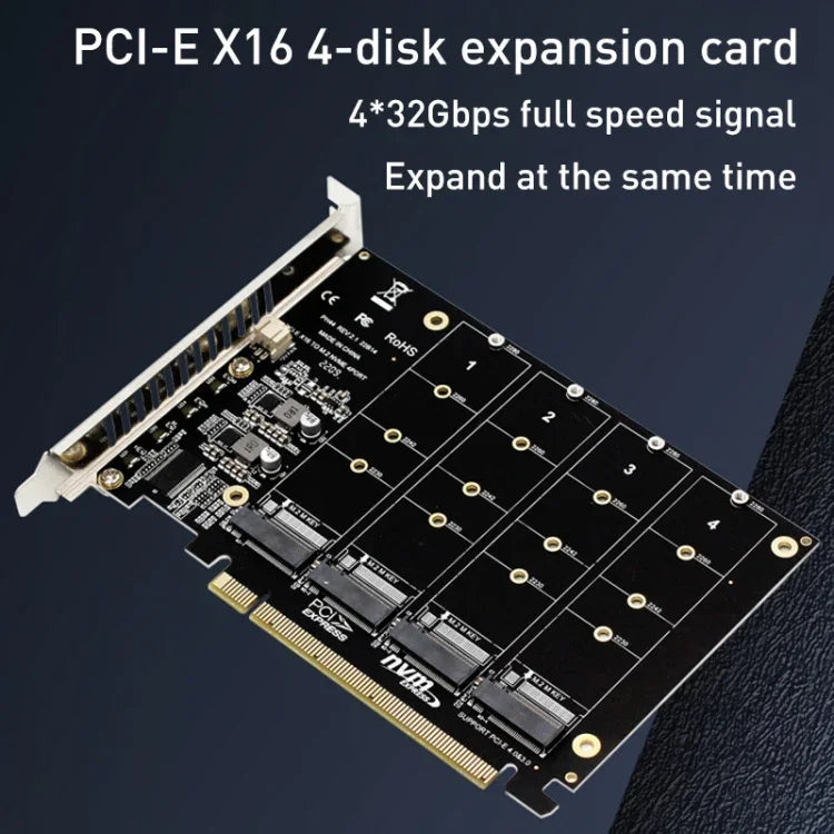 PH44 NVME 4 Disk Array Card PCI-E Signal Split Array Card