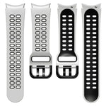 Double-row Hole Two-color Silicone Watch Band, For Samsung Galaxy Watch 5 40mm, For Samsung Galaxy Watch 5 Pro 45mm