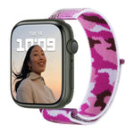 Nylon Loop Watch Band For Apple Watch Series, 7 45mm / 6&SE&5&4 44mm / 3&2&1 42mm, 7 41mm / 6&SE&5&4 40mm / 3&2&1 38mm