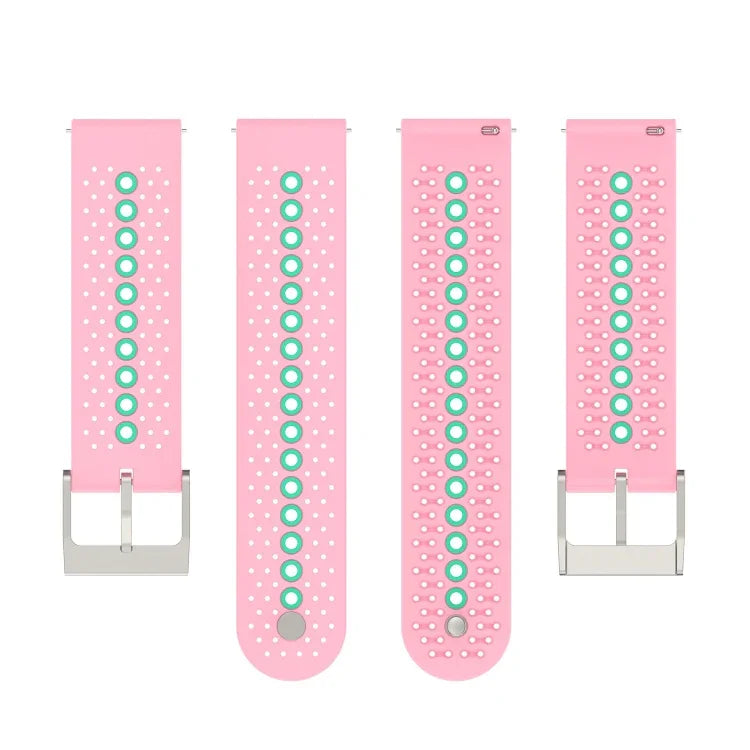 20mm Colorful Hole Silicone Watch Band, For Samsung Galaxy Watch 5 40mm, For Samsung Galaxy Watch 5 44mm, For Samsung Galaxy Watch 5 Pro 45mm