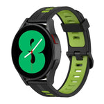 20mm Two-color Stripe Silicone Watch Band, For Samsung Galaxy Watch 5 40mm, For Samsung Galaxy Watch 5 44mm, For Samsung Galaxy Watch 5 Pro 45mm