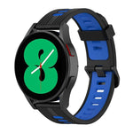 20mm Two-color Stripe Silicone Watch Band, For Samsung Galaxy Watch 5 40mm, For Samsung Galaxy Watch 5 44mm, For Samsung Galaxy Watch 5 Pro 45mm