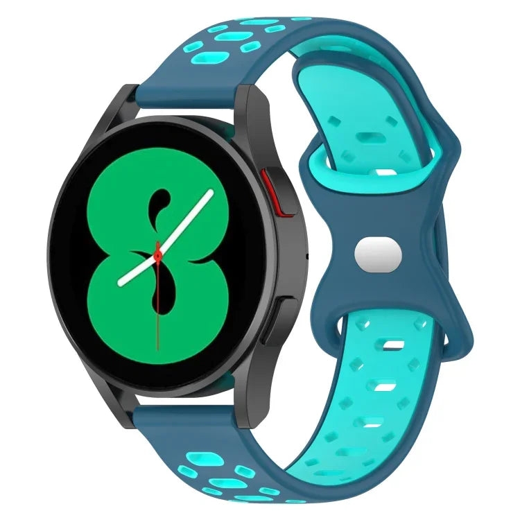 20mm Two-color Diamond Silicone Watch Band, For Samsung Galaxy Watch 5 40mm, For Samsung Galaxy Watch 5 44mm, For Samsung Galaxy Watch 5 Pro 45mm