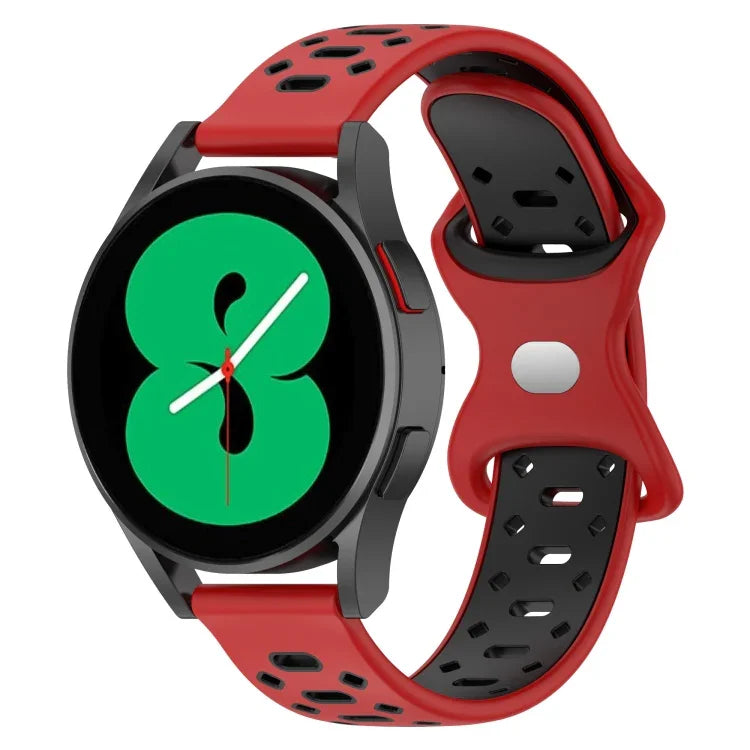 20mm Two-color Diamond Silicone Watch Band, For Samsung Galaxy Watch 5 40mm, For Samsung Galaxy Watch 5 44mm, For Samsung Galaxy Watch 5 Pro 45mm