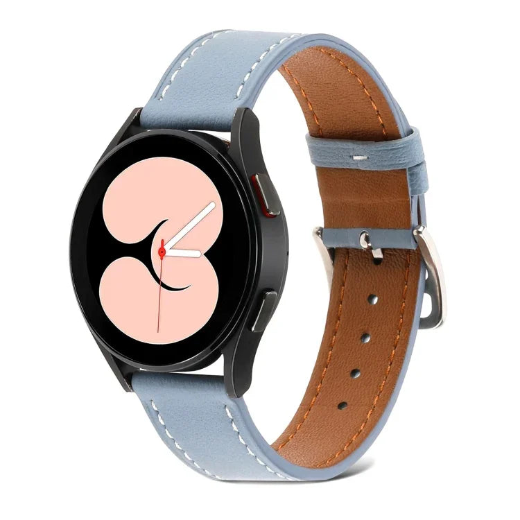 Plain Weave Leather Watch Band, For Samsung Galaxy Watch5 Pro 45mm/5 44mm/5 40mm