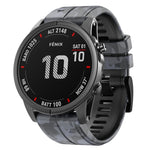 Camouflage Silicone Watch Band, For Garmin Fenix 7, For Garmin Fenix 7X