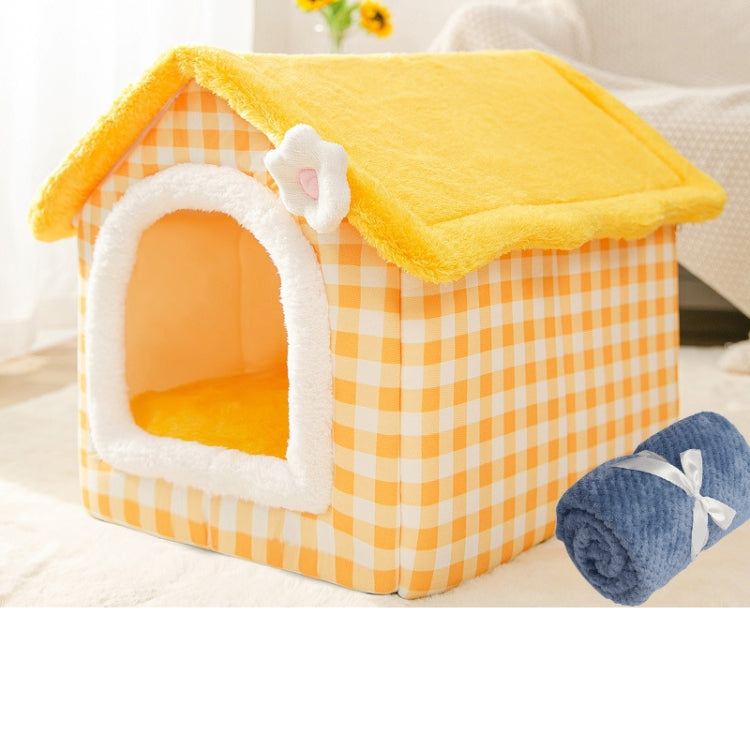 House Type Universal Removable and Washable Pet Dog Cat Bed Pet Supplies, M