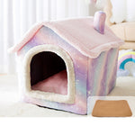 House Type Universal Removable and Washable Pet Dog Cat Bed Pet Supplies, M