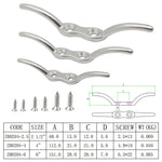 316 Stainless Steel Marine Flagpole Hook with Screw, Style:2-1/2 inch, 2-1/2 inch, 4 inch, 6 inch