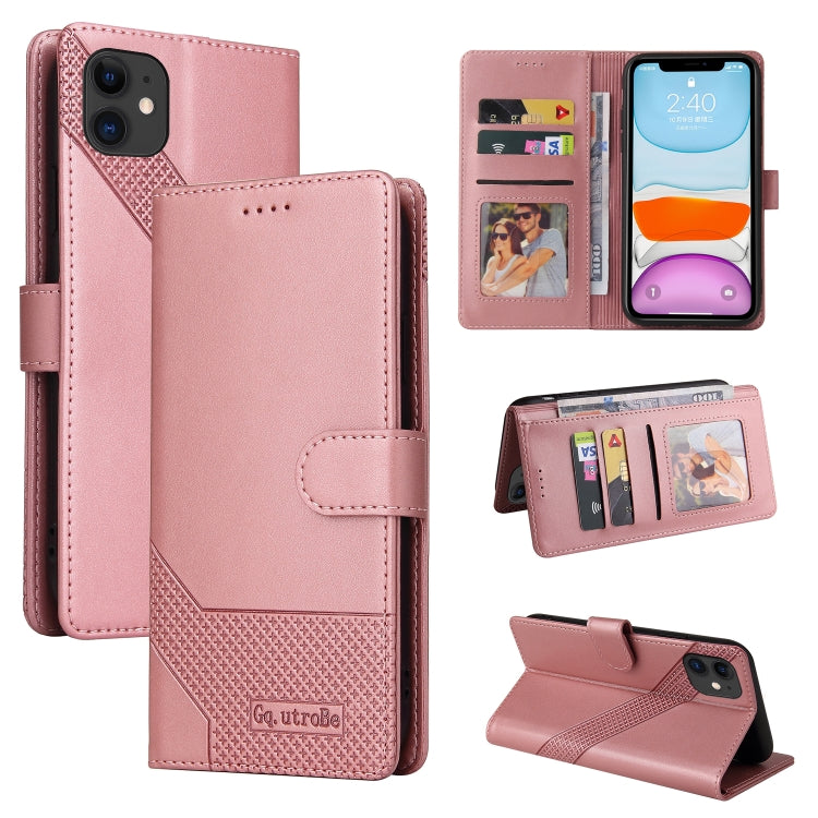 GQUTROBE Skin Feel Magnetic Leather Phone Case, For iPhone 11, For iPhone XR, For iPhone XS Max, For iPhone XS / X, For iPhone SE 2022 / SE 2020 / 8 / 7, For iPhone 8 Plus / 7 Plus