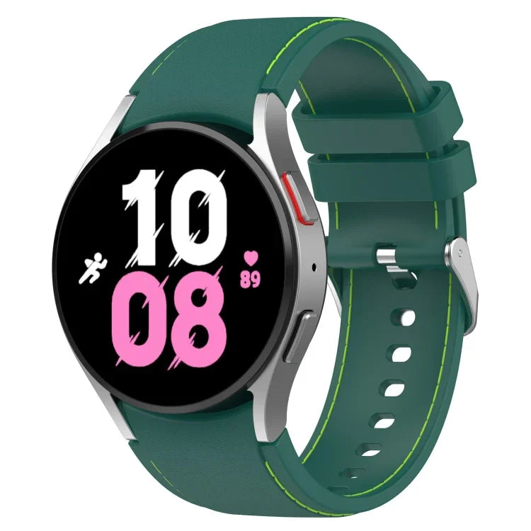 Universal Leather Texture Silicone Watch Band, silicone watch band for Samsung Galaxy Watch.