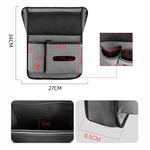 2 PCS Car Center Console Hanging Bag Sheepskin Leather Storage Bag
